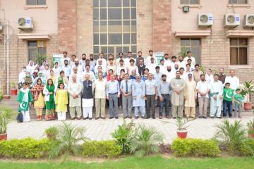 1.Group photo of participants of tree plantation opening ceremony along with VC KMU Dr Arshad Javaid at KMU (Custom)1534403633.JPG