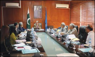 Prof. Dr Arshad Javaid VC KMU chairing the Journals Committee meeting held at the PM&DC offices  at Islamabad on October 27th 2018.